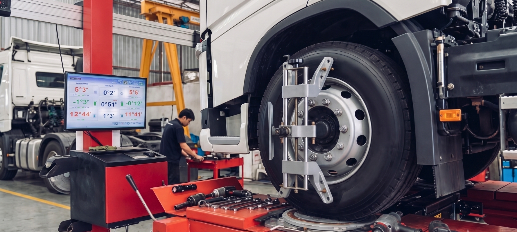 semi truck wheel alignment near me